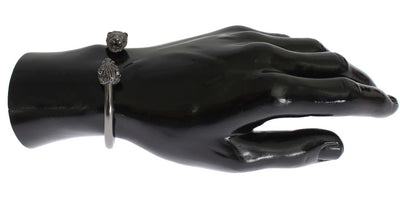 Black Rhodium Lion Bangle Bracelet