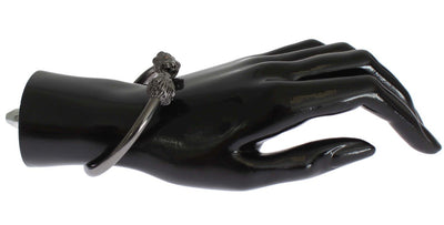 Black Rhodium Lion Bangle Bracelet