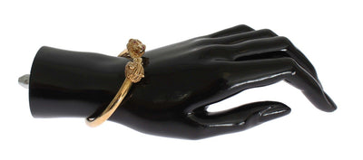 Gold Lion Bangle Bracelet