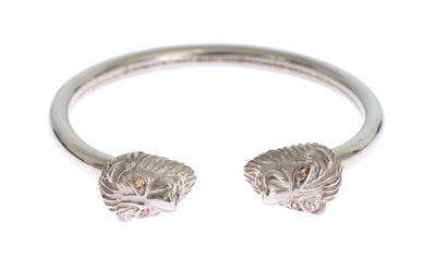 Silver Lion 925 Sterling Bangle Bracelet