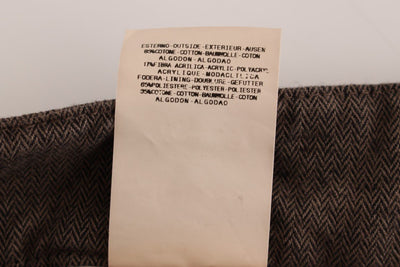Brown Cotton Regular Fit Casual Pants