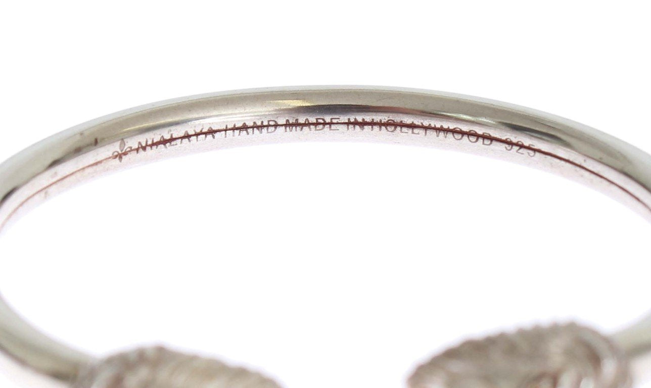 Silver Lion 925 Sterling Bangle Bracelet