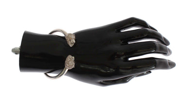 Silver Lion 925 Sterling Bangle Bracelet