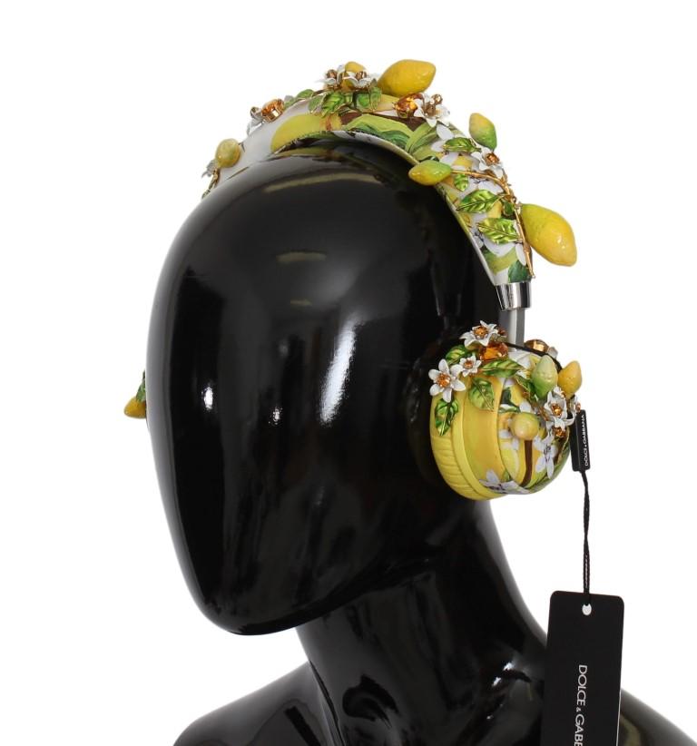 Lemon Crystal Wireless Leather Headphones