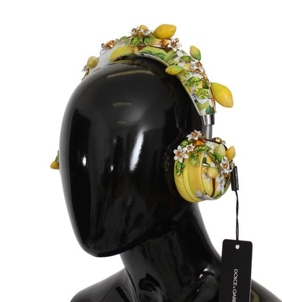 Lemon Crystal Wireless Leather Headphones