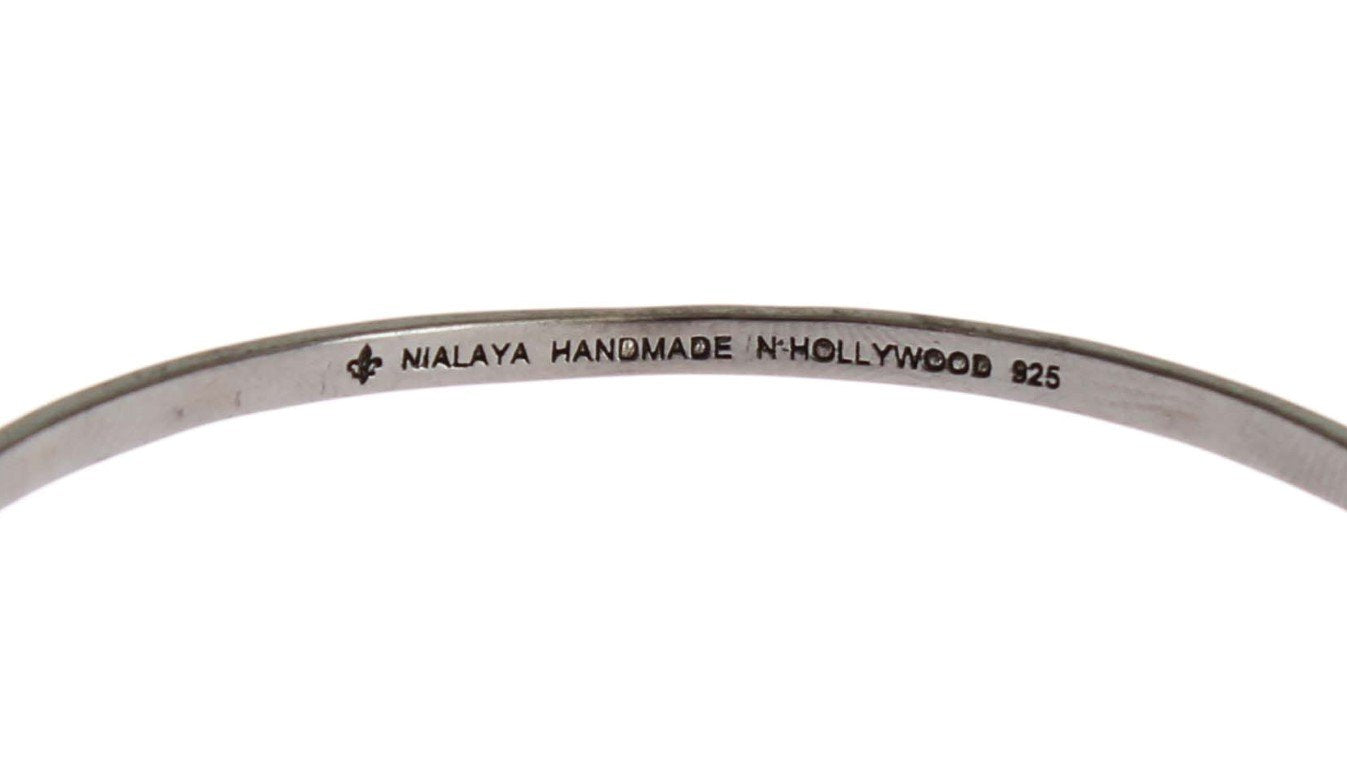 Arrow Gray 925 Silver Bangle Bracelet