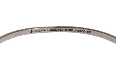 Arrow Gray 925 Silver Bangle Bracelet