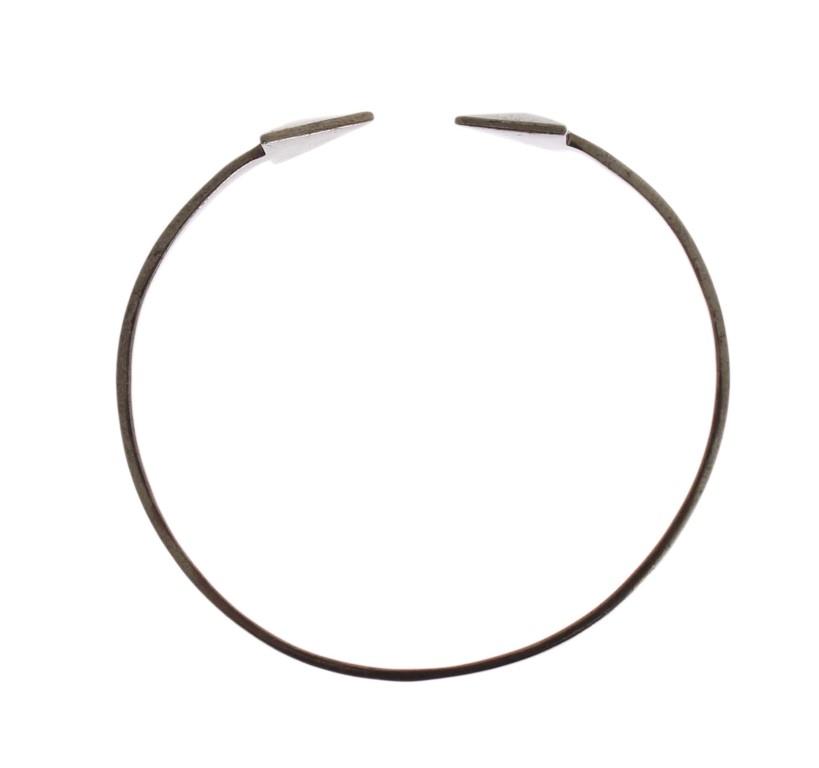 Arrow Gray 925 Silver Bangle Bracelet