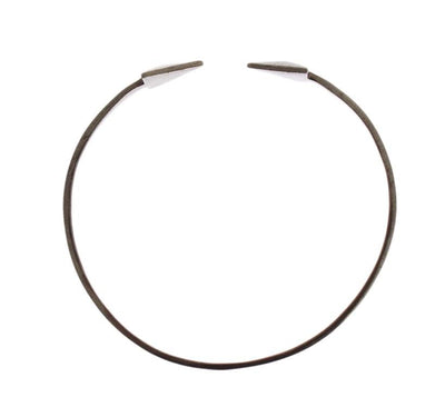 Arrow Gray 925 Silver Bangle Bracelet