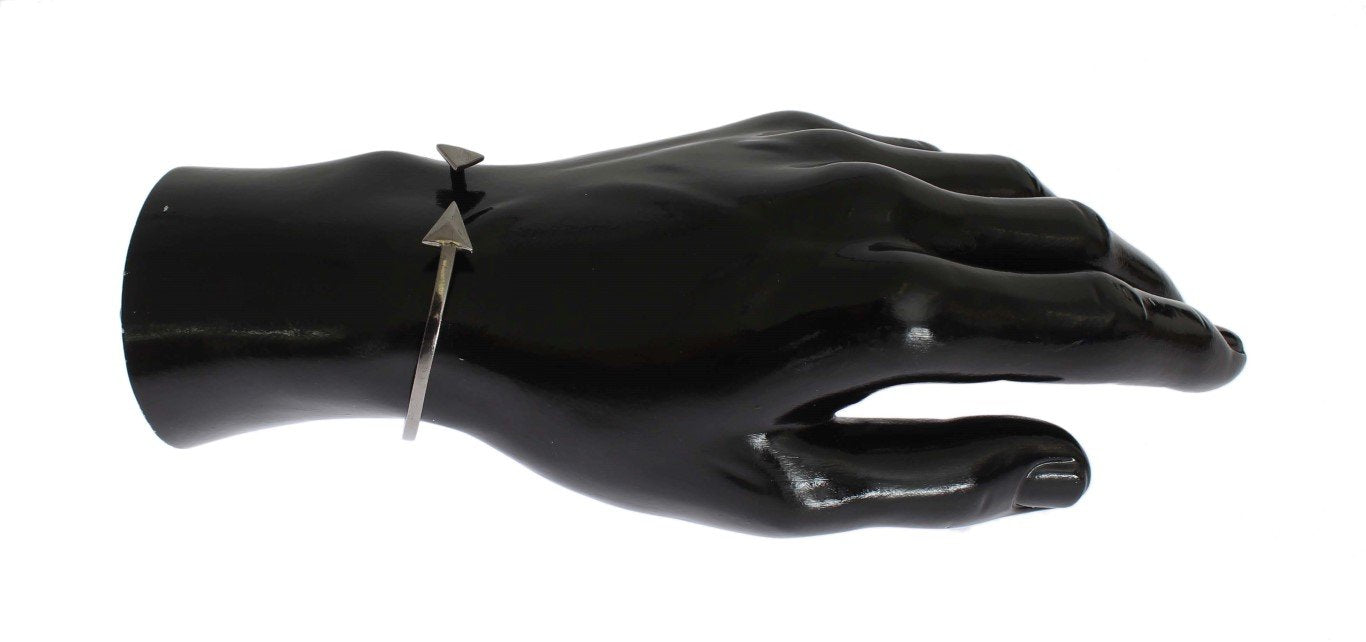 Arrow Gray 925 Silver Bangle Bracelet