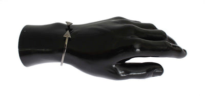 Arrow Gray 925 Silver Bangle Bracelet