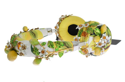 Lemon Crystal Wireless Leather Headphones