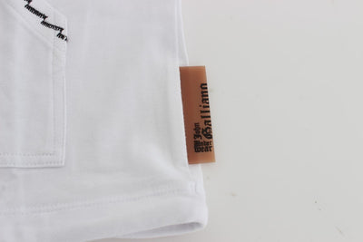 White Cotton Stretch Hooded Sweater