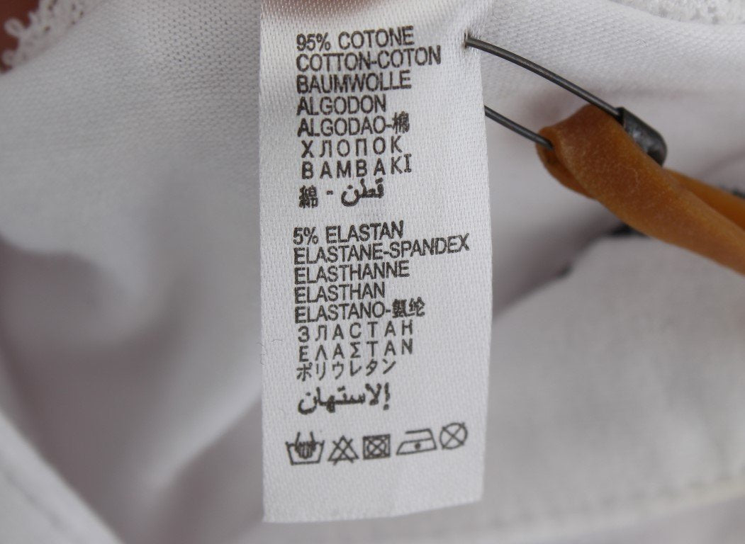White Cotton Stretch Hooded Sweater