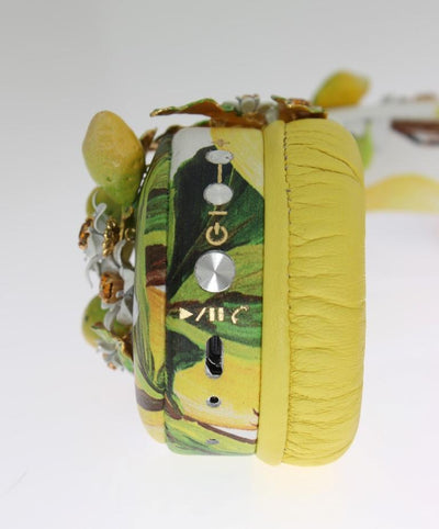 Lemon Crystal Wireless Leather Headphones
