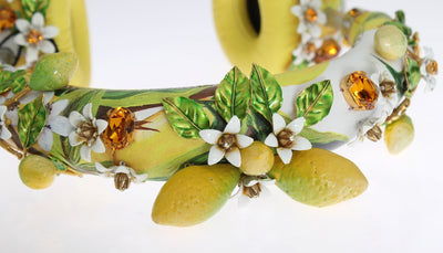 Lemon Crystal Wireless Leather Headphones