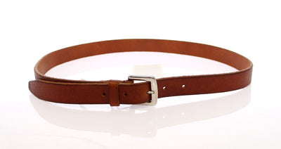 Brown Leather Logo Belt