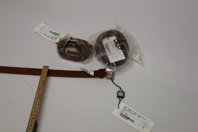 Brown Leather Logo Belt