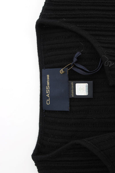 Black wool cardigan