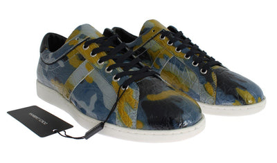 Multicolor Caiman Crocodile Sneakers Shoes