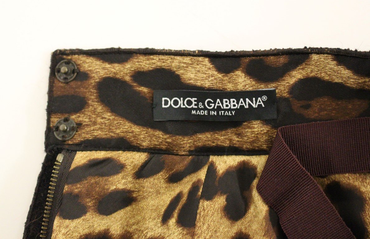 Brown Fur Above Knee Zipper Skirt