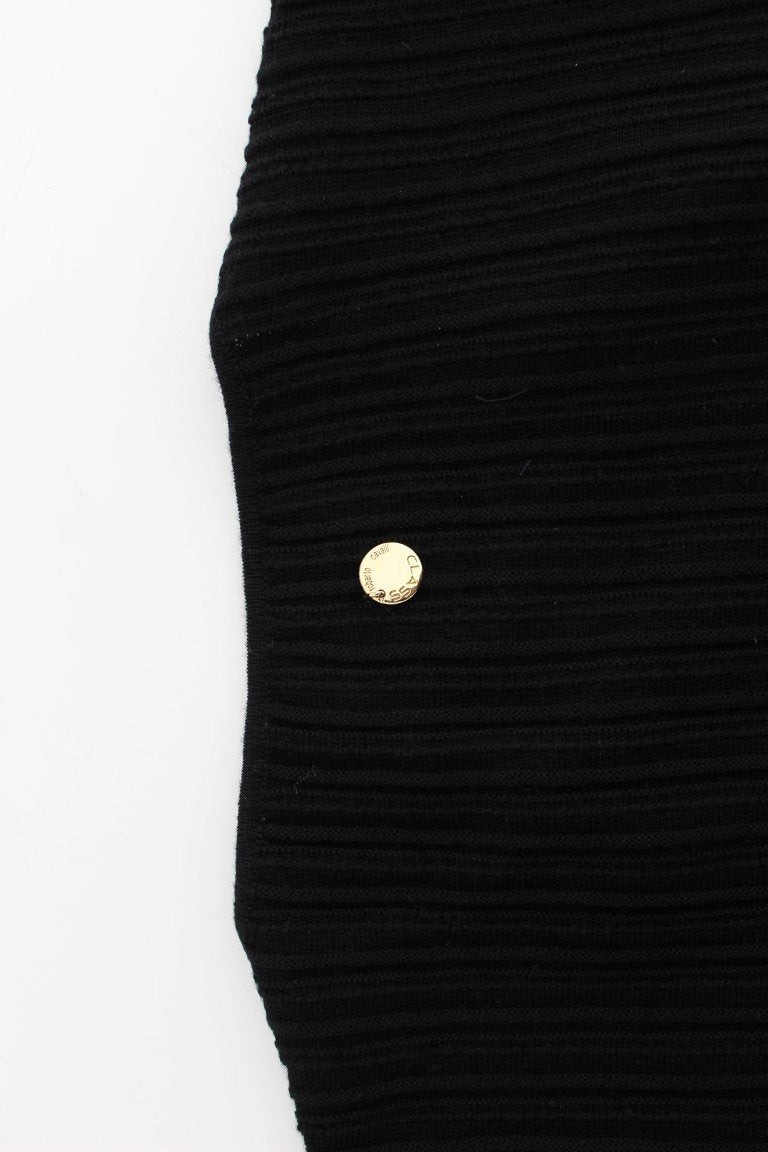 Black wool cardigan