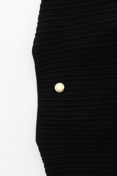 Black wool cardigan
