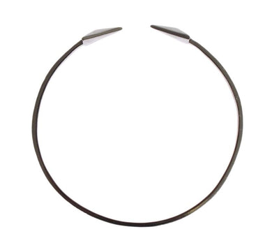 Arrow Black 925 Silver Bangle Bracelet