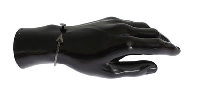 Arrow Black 925 Silver Bangle Bracelet