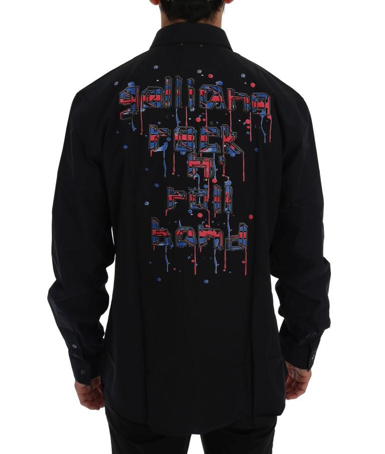 Black Casual Cotton Long Sleeve Shirt