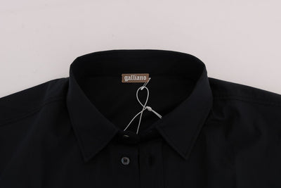 Black Casual Cotton Long Sleeve Shirt