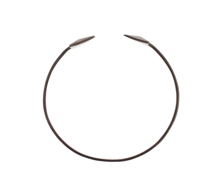 Arrow Gray 925 Silver Bangle Bracelet