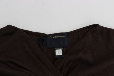 Brown knitted wool sweater