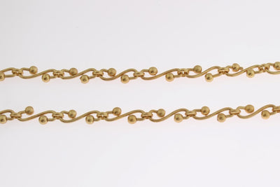 Gold Brass SICILY Crystal Puppi Doll Necklace