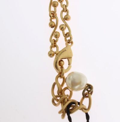 Gold Brass SICILY Crystal Puppi Doll Necklace