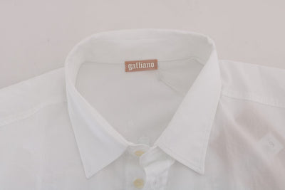 White Casual Cotton Long Sleeve Shirt