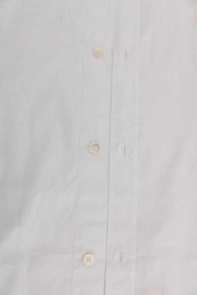White Casual Cotton Long Sleeve Shirt