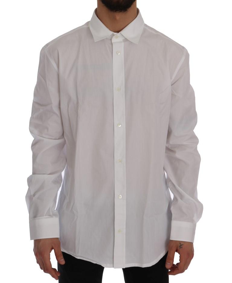 White Formal Cotton Long Sleeve Shirt