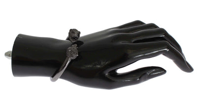 Black Rhodium Lion Bangle Bracelet