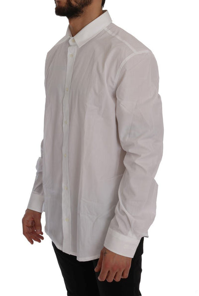 White Formal Cotton Long Sleeve Shirt