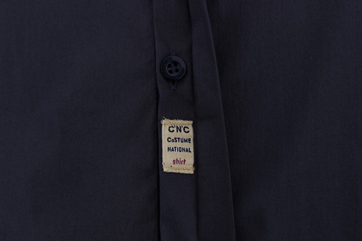 Gray Cotton Stretch Casual Shirt