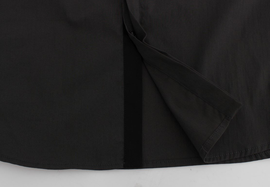 Gray Cotton Stretch Casual Shirt