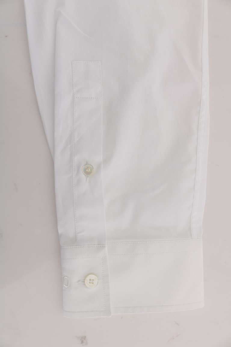 White Formal Cotton Long Sleeve Shirt