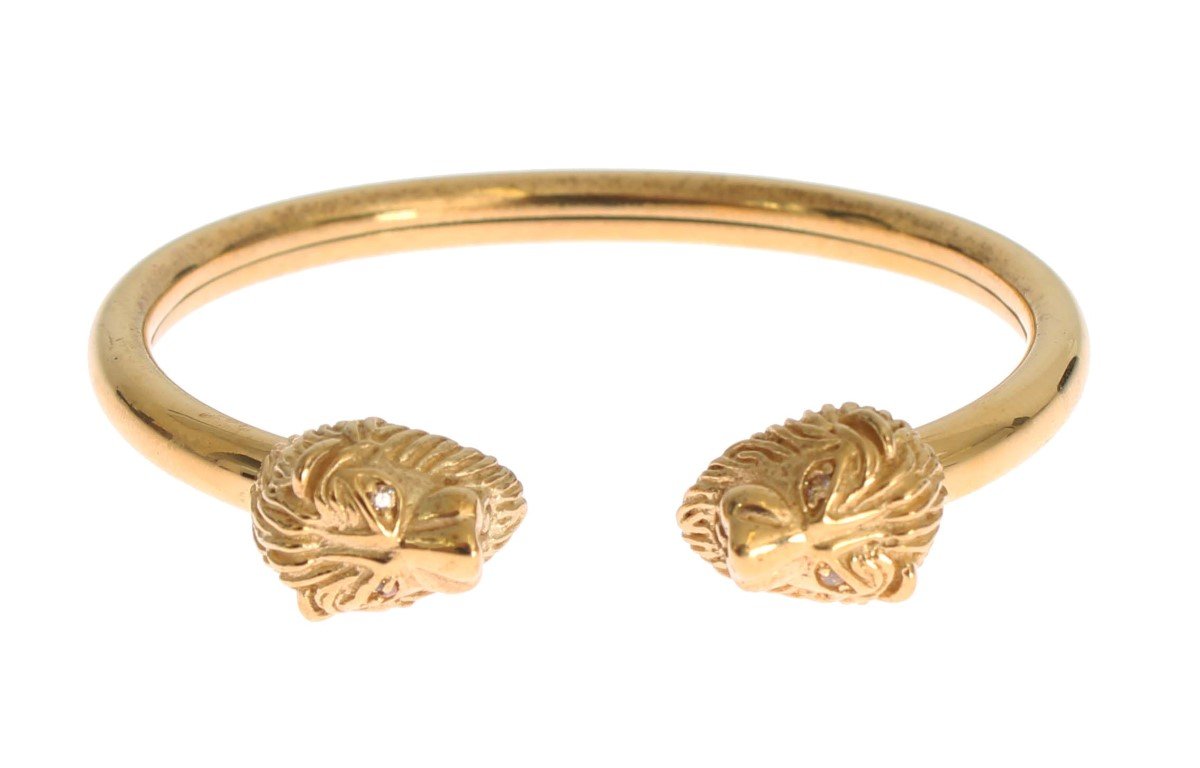 Gold Lion Bangle Bracelet