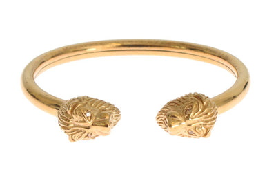 Gold Lion Bangle Bracelet