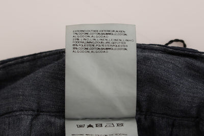 Blue Cotton Regular Fit Casual Pants