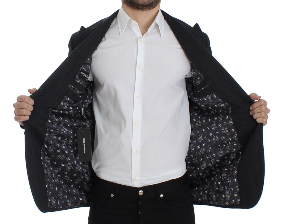 Gray wool two button blazer