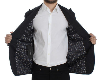 Gray wool two button blazer