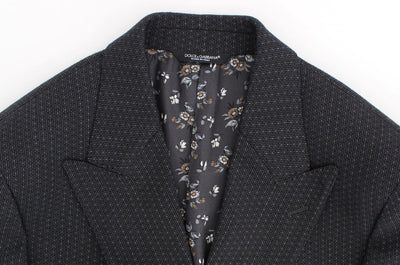 Gray wool two button blazer