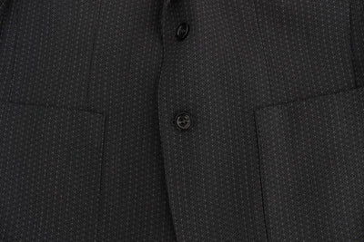 Gray wool two button blazer